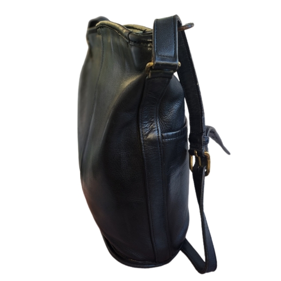 VINTAGE COACH BLACK LEATHER SHOULDER BAG NO. 0315 045 - Picture 6 of 7